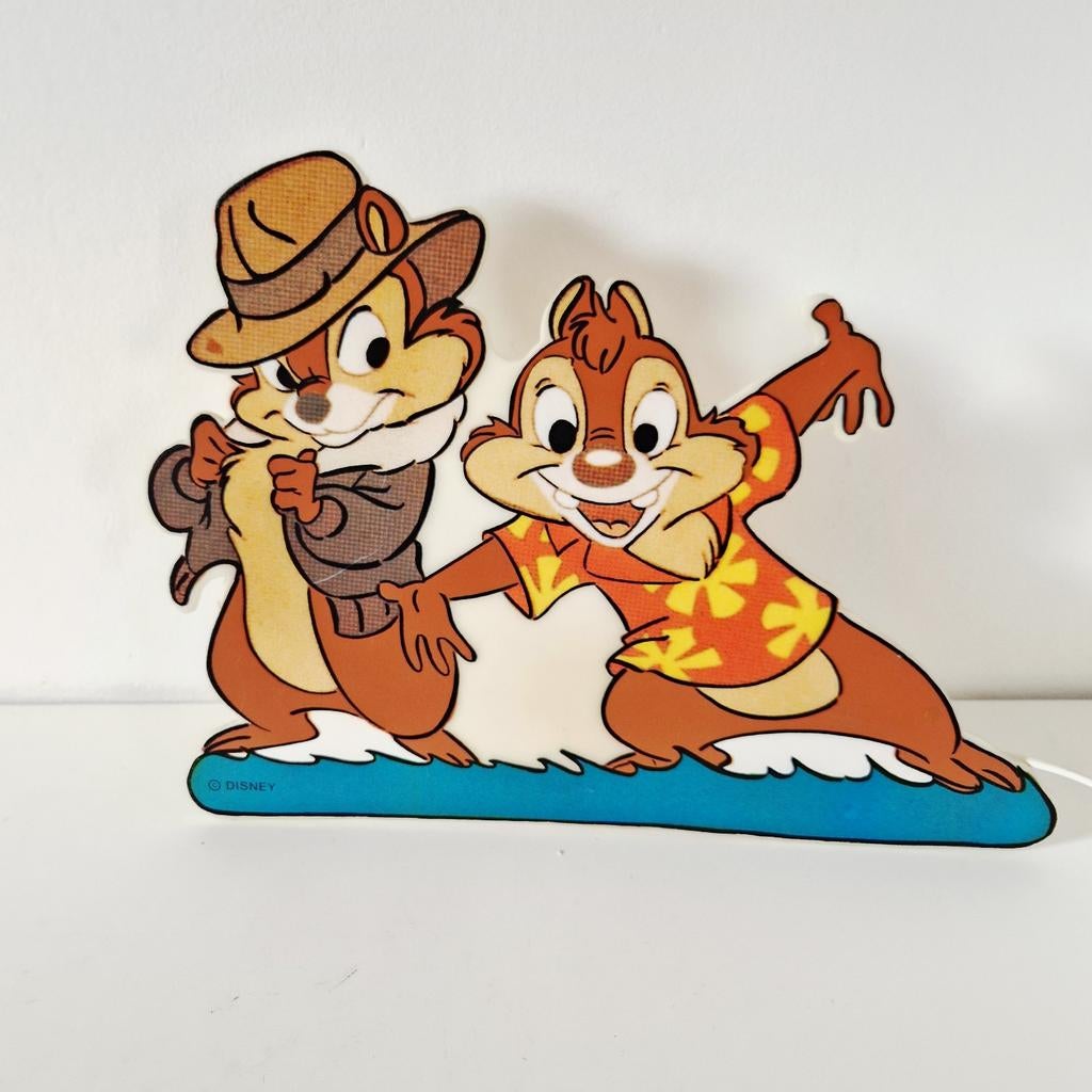 Vintage Disney lamp wandlamp knabbel en babbel, Ophalen of Verzenden