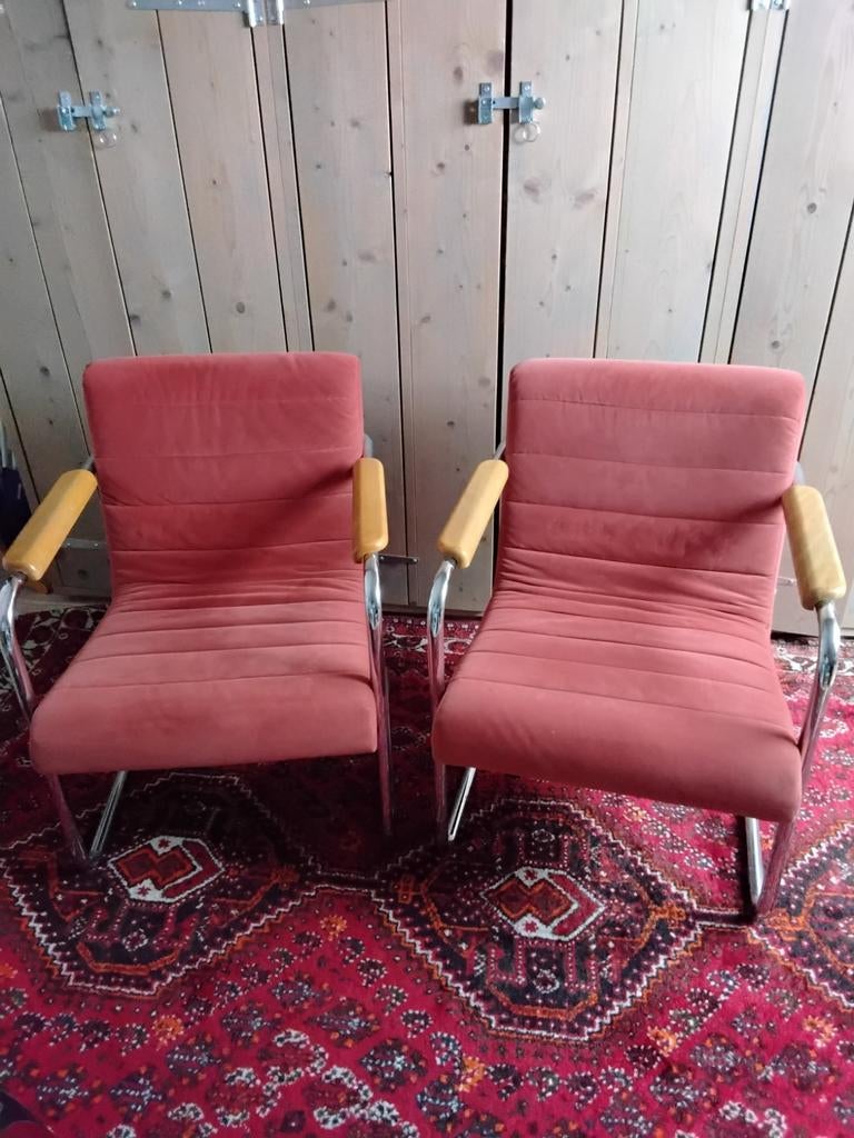VINTAGE fauteuils Crack by Machalke, Huis en Inrichting, Fauteuils, Ophalen, Gebruikt, Minder dan 75 cm, Vintage