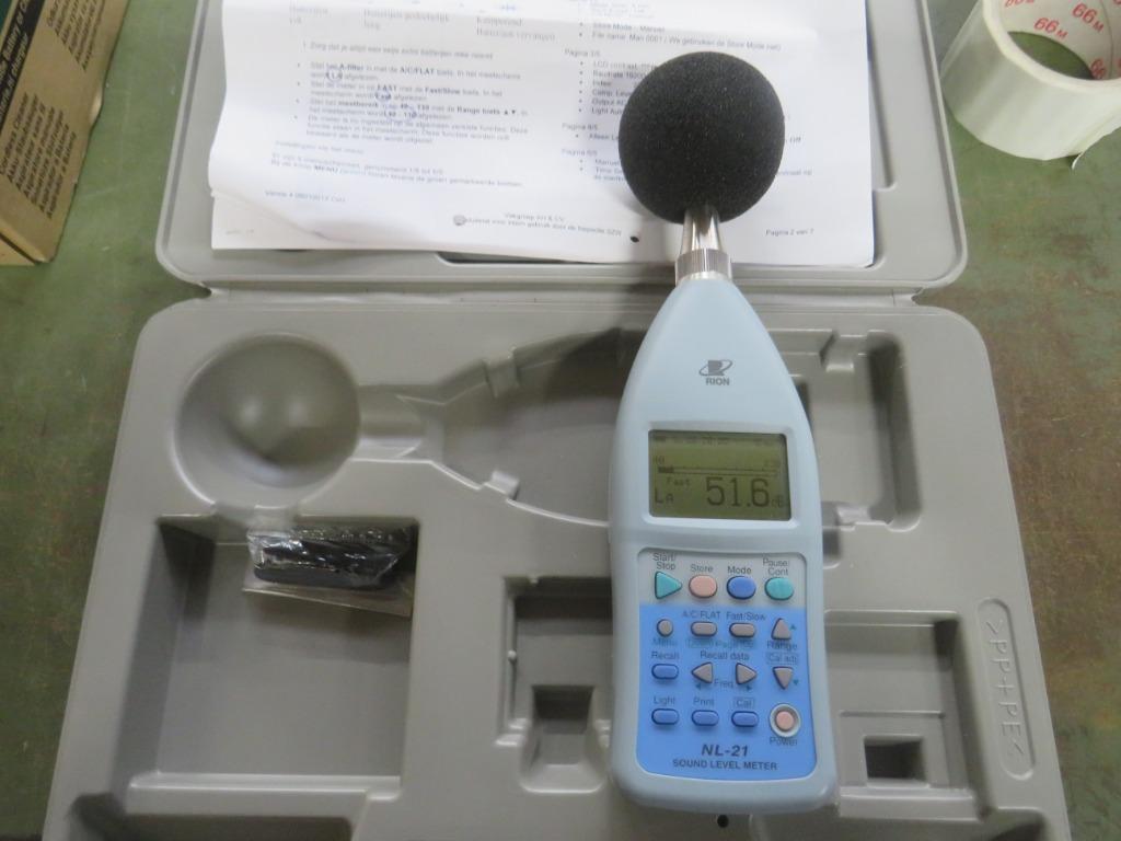 Rion NL-21 / NL21 Integrale normale geluidsniveaumeter, Doe-het-zelf en Verbouw, Meetapparatuur, Geluid, Zandhaarweg, Ophalen of Verzenden