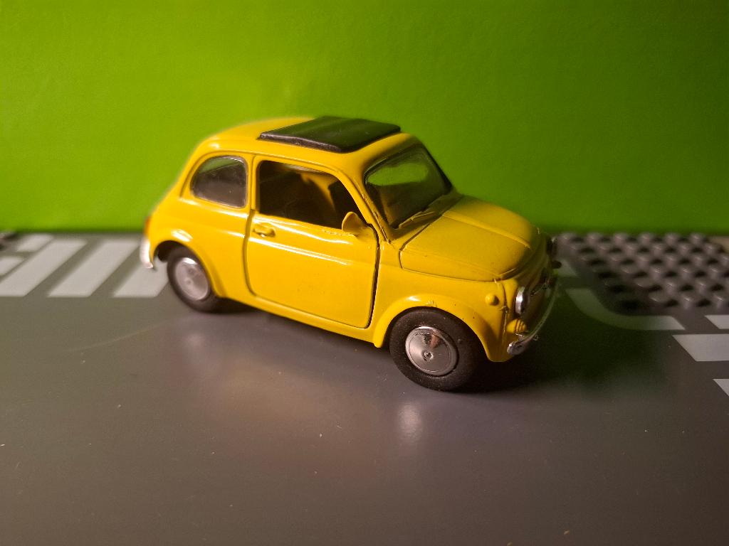 New Ray - Fiat 500F [geel] 1/32, Ophalen of Verzenden, Gebruikt, Auto, Overige merken