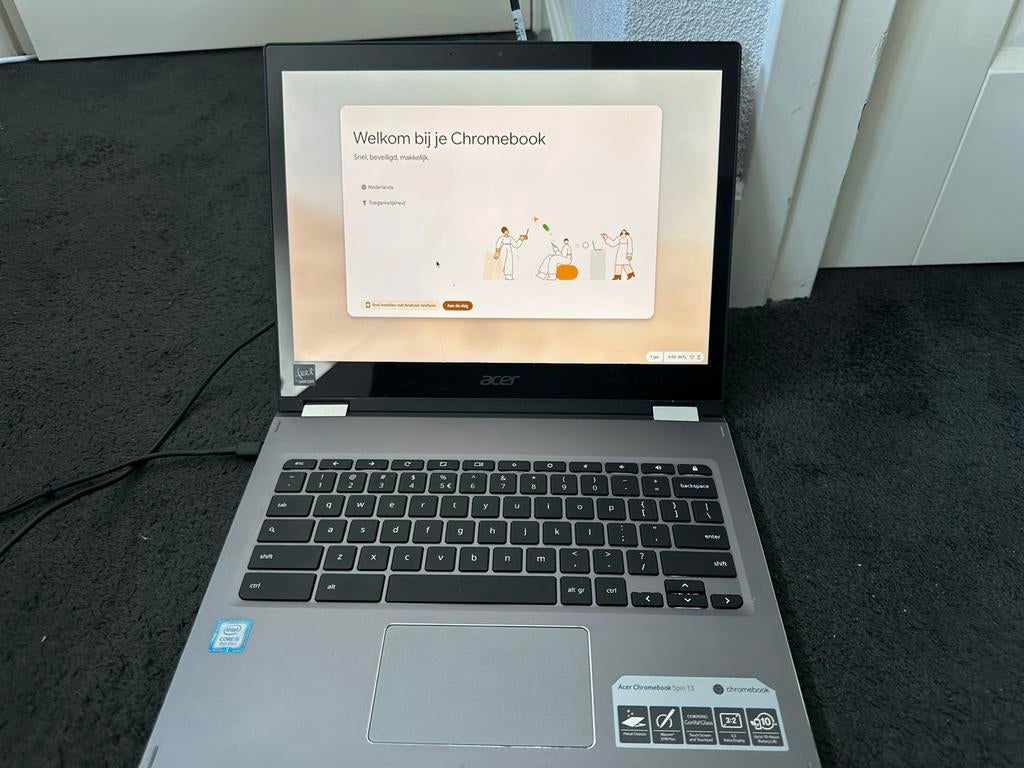 Acer Spin 13 Chromebook, Computers en Software, Chromebooks, Gebruikt, 13 inch, 8 GB, Touchscreen