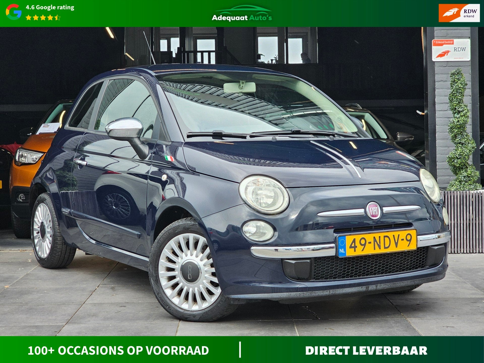 Fiat 500 1.2 Pop|NAP|Airco|El.Ramen|PDC|Lage KM|Start/Stop, Auto's, Fiat, Voorwielaandrijving, Euro 5, 4 cilinders, Leder en Stof
