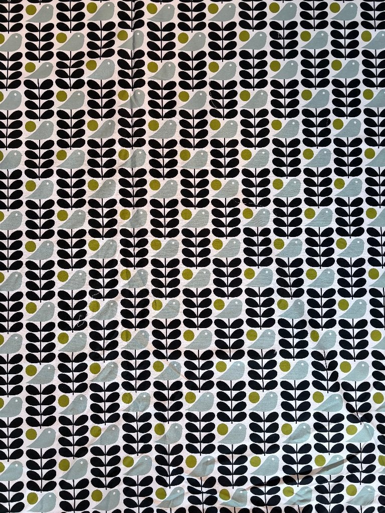 Orla Kiely Early Bird Granite Katoen Stof - 400x140 cm, Meerkleurig, 120 cm of meer, Ophalen of Verzenden, Katoen