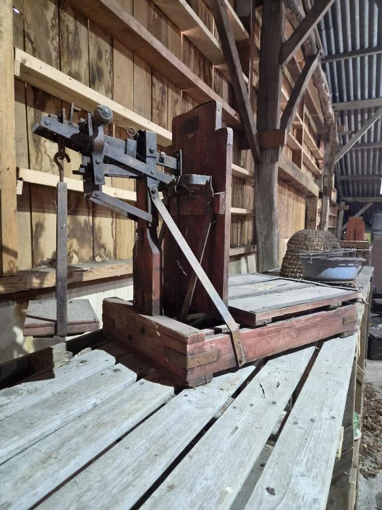 Prachtige Antieke Bascule – Authentieke Weegschaal, Antiek en Kunst, Ophalen