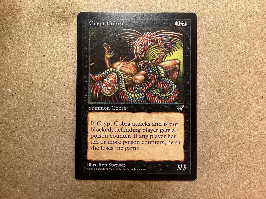 1x Crypt Cobra (Excellent), Hobby en Vrije tijd, Verzamelkaartspellen | Magic the Gathering, Ophalen of Verzenden, Zo goed als nieuw
