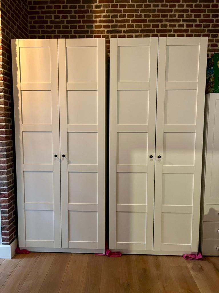 2x witte IKEA Pax kledingkast 236x100x58, Ophalen, Gebruikt, 200 cm of meer, 50 tot 100 cm