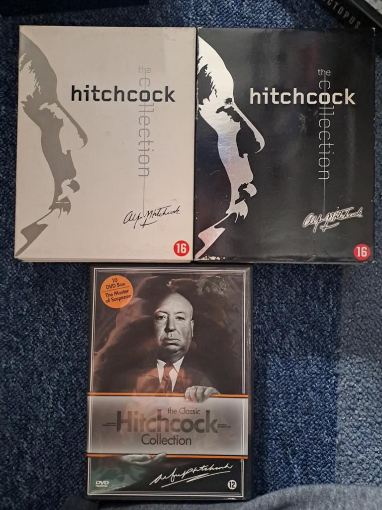 Alfred Hitchcock- 3 boxen - 24 films (dvd), Vanaf 12 jaar, Ophalen of Verzenden, Zo goed als nieuw, Thrillers en Misdaad