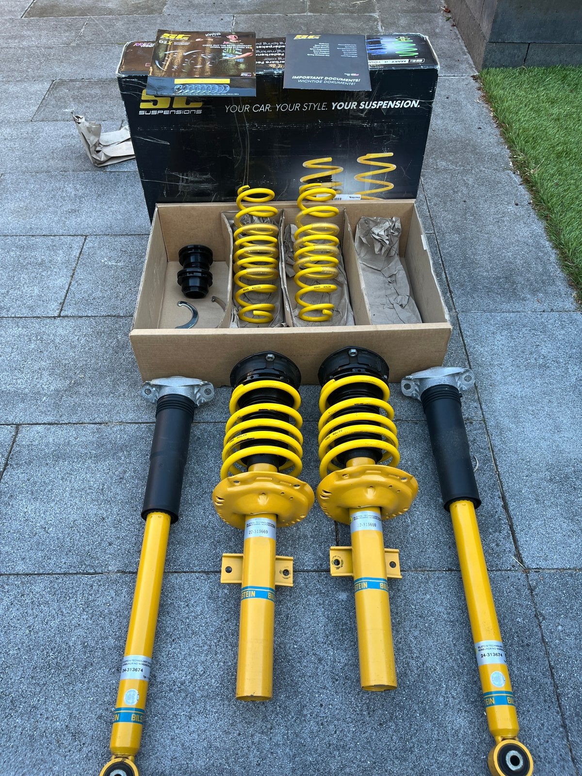 Bilstein B6 + ST/KW verstelbare verenset VW Polo AW GTI, Auto-onderdelen, Verzenden, Gebruikt, Volkswagen