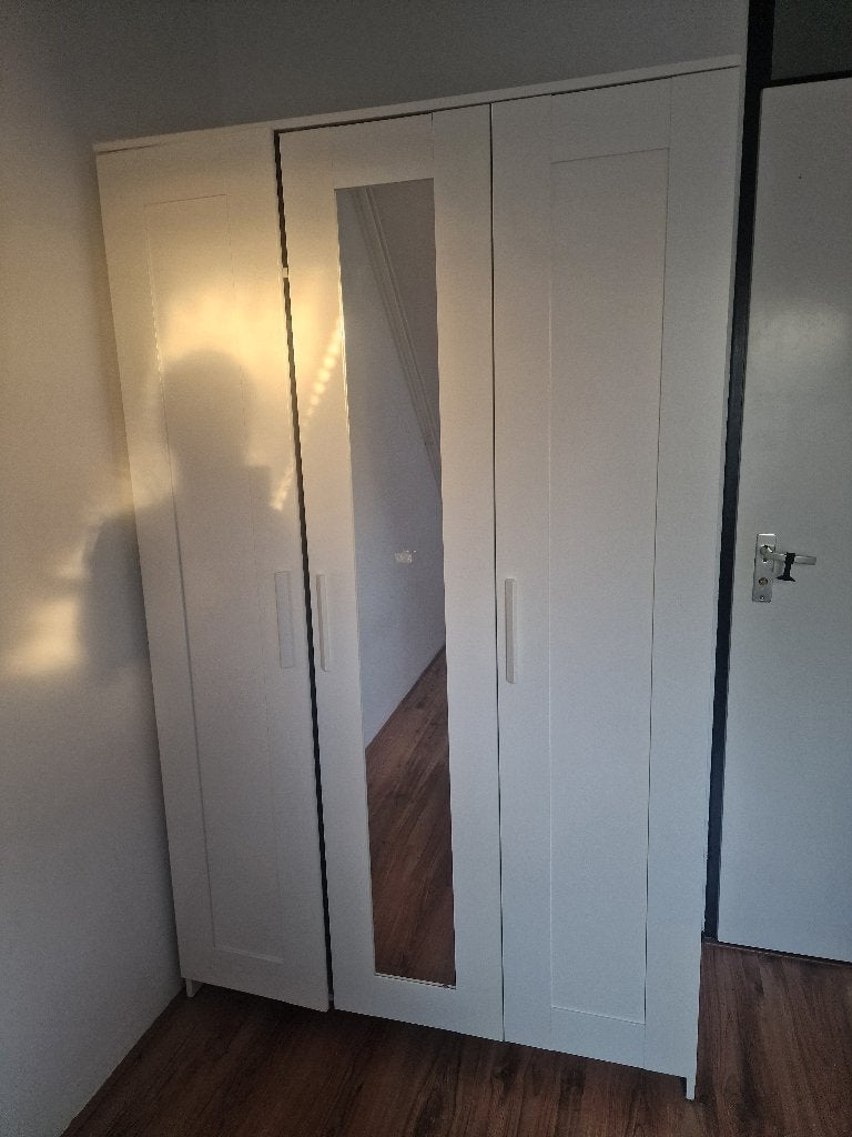 IKEA BRIMNES kledingkast met 3 deuren, Ophalen, Gebruikt, 100 tot 150 cm, 150 tot 200 cm