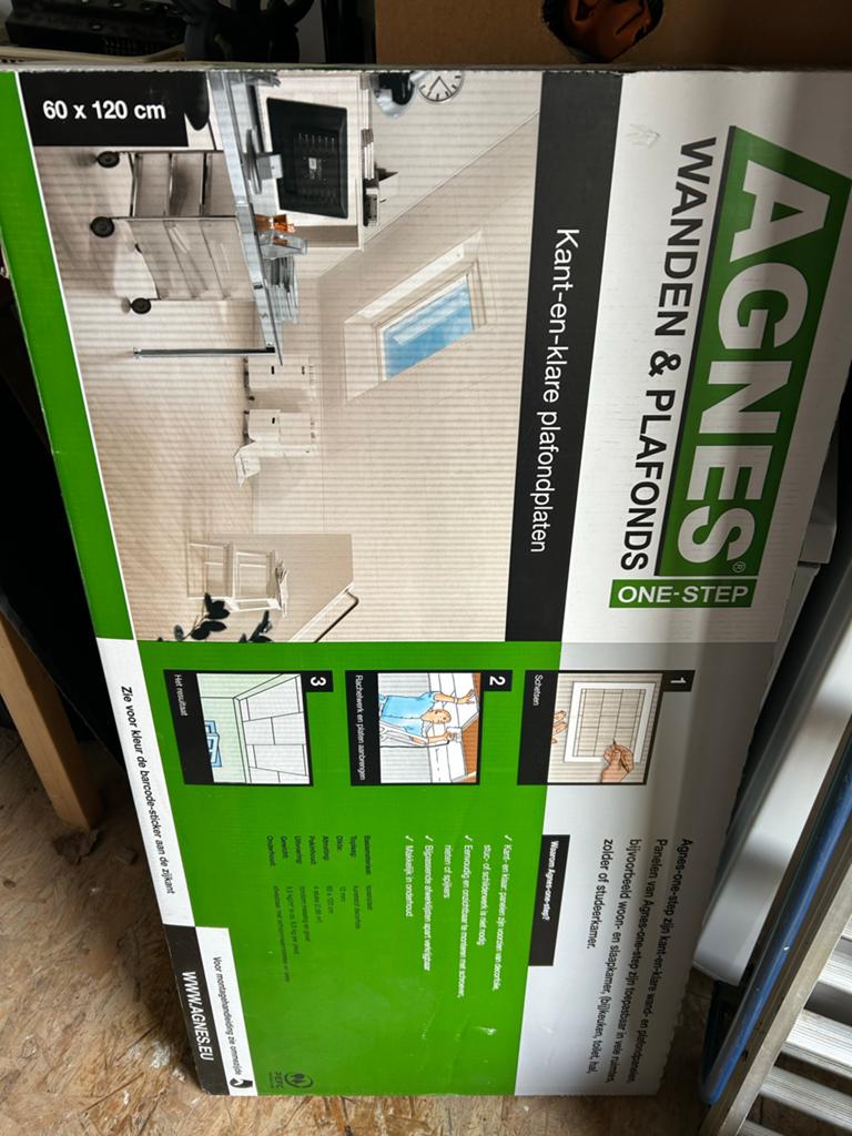 Agnes Kant-en-klare plafondplaten 60x120 cm, Ophalen, Nieuw, Overige materialen, Minder dan 20 mm