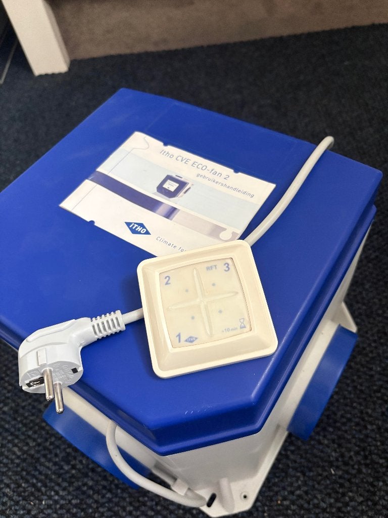 Itho CVE ECO-fan 2 incl. RFT-zender, Ophalen of Verzenden, Gebruikt, Afzuiger