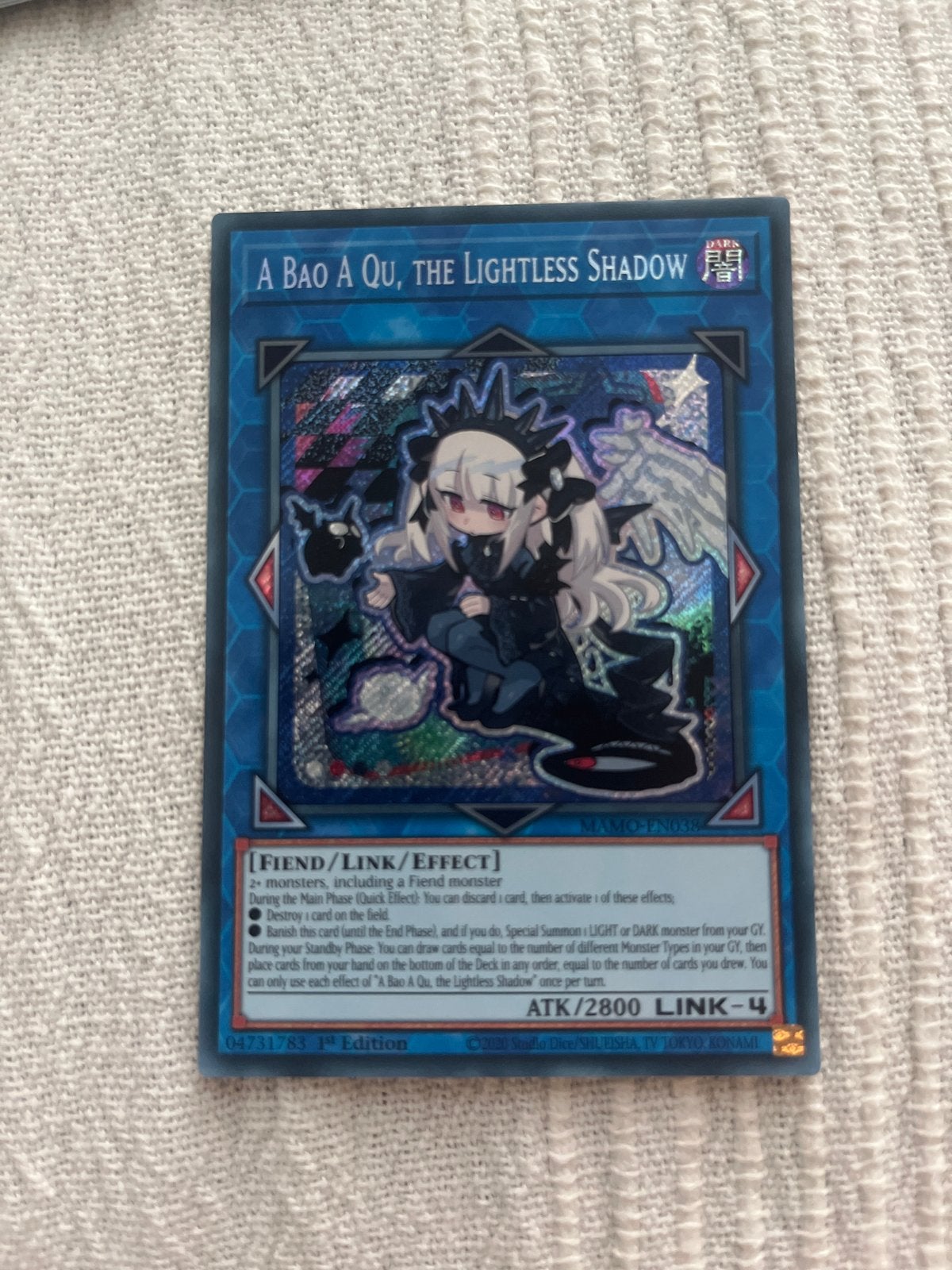 Yu-Gi-Oh! A Bao A Qu, The Lightless Shadow Secret Rare, Ophalen, Nieuw, Losse kaart, Foil