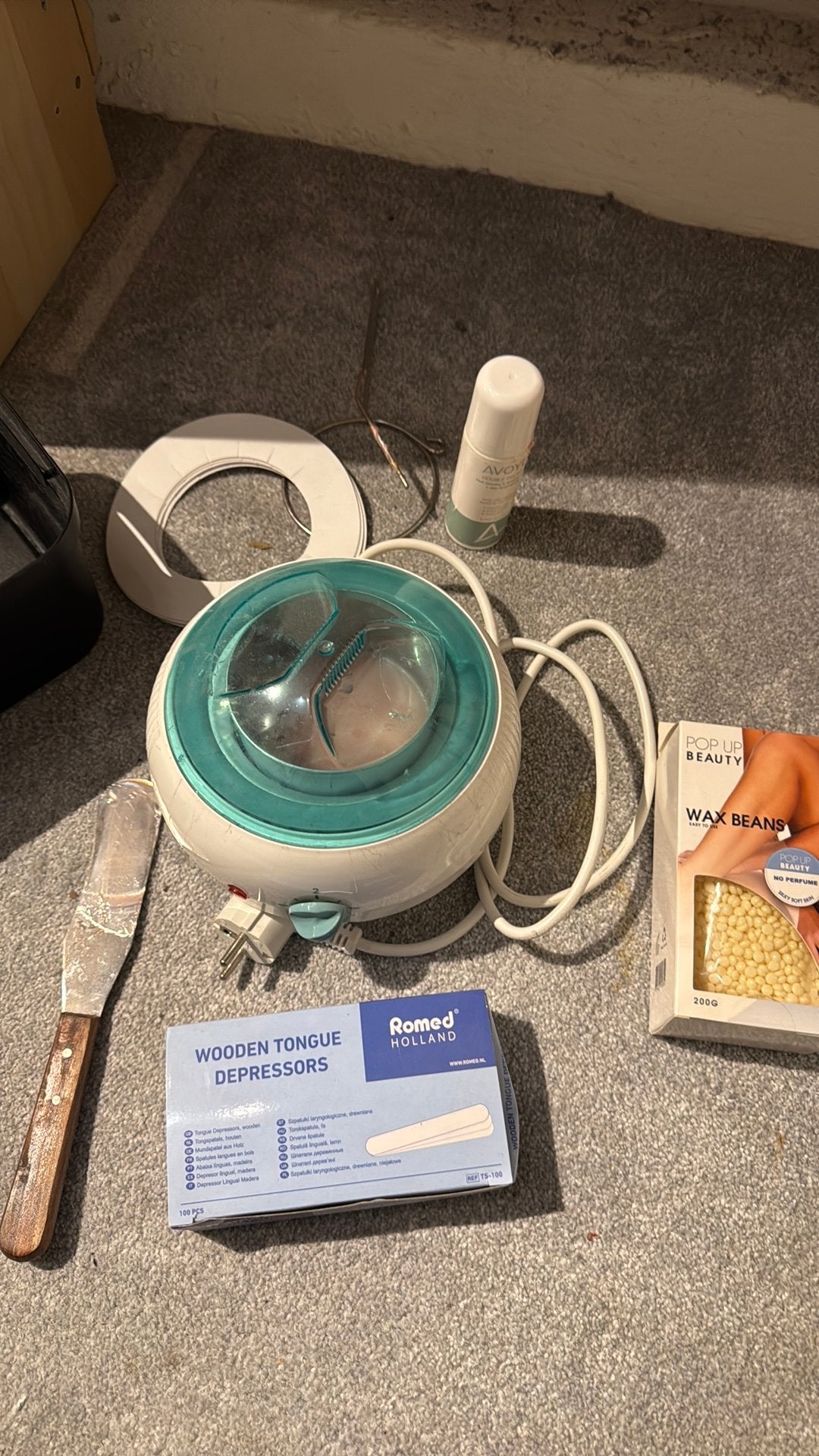 Wax kit, Ophalen, Gebruikt