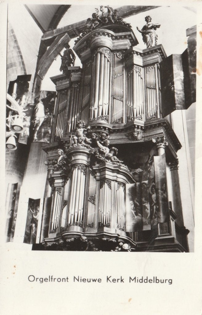 MIDDELBURG Orgel Front Nieuwe Kerk, Verzenden, 1960 tot 1980, Ongelopen, Zeeland