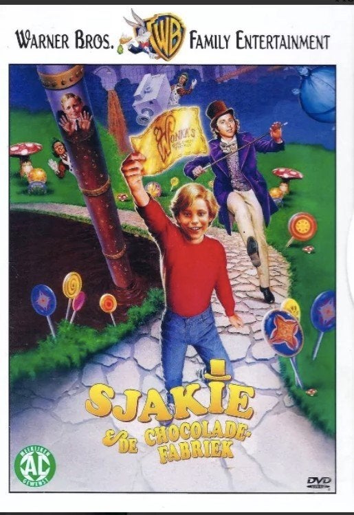 DVD: Sjakie en de chocoladefabriek van Roald Dahl, Cd's en Dvd's, Avontuur, Ophalen of Verzenden, Zo goed als nieuw, Vanaf 6 jaar