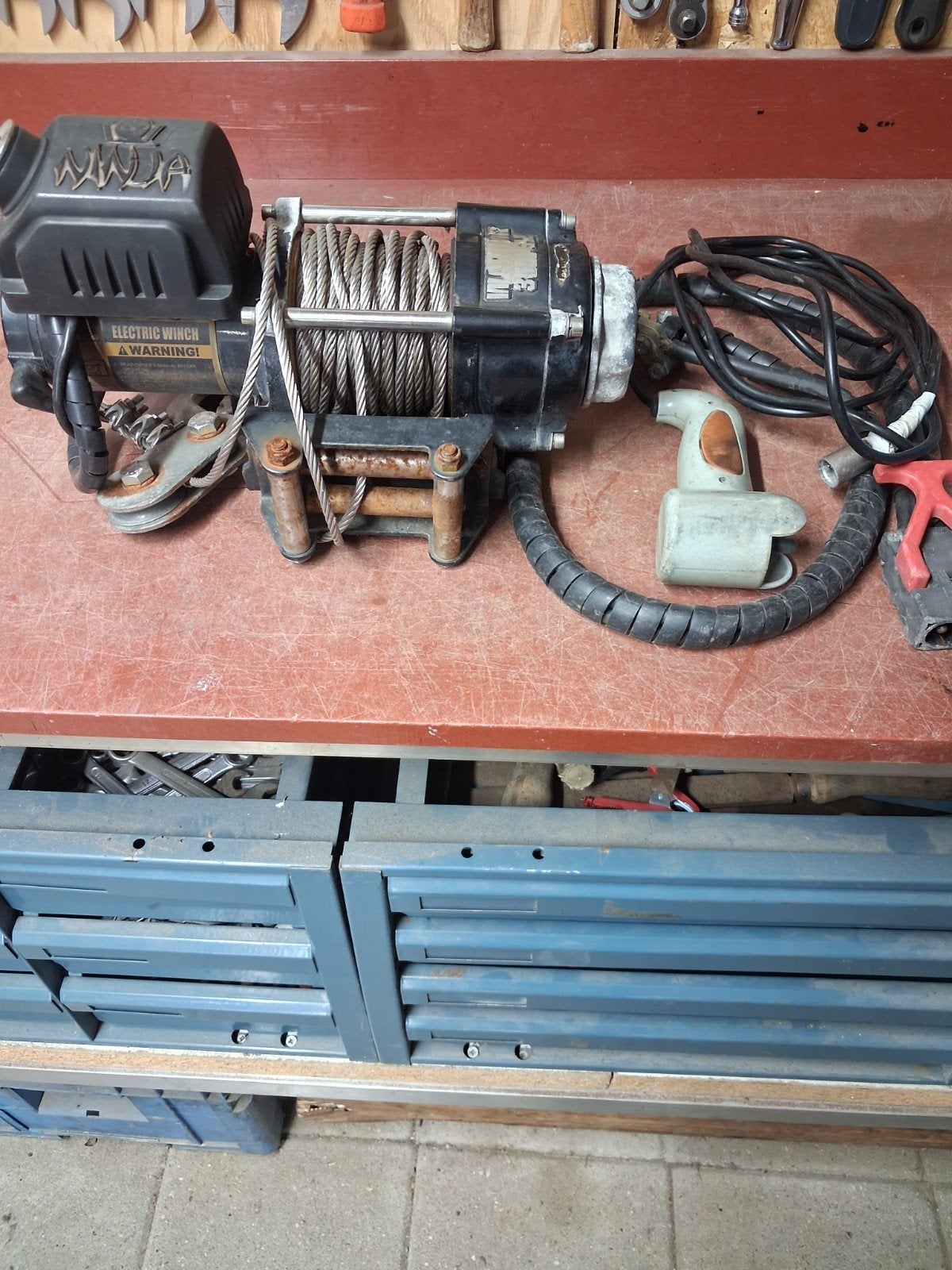 elektrische lier, Ophalen