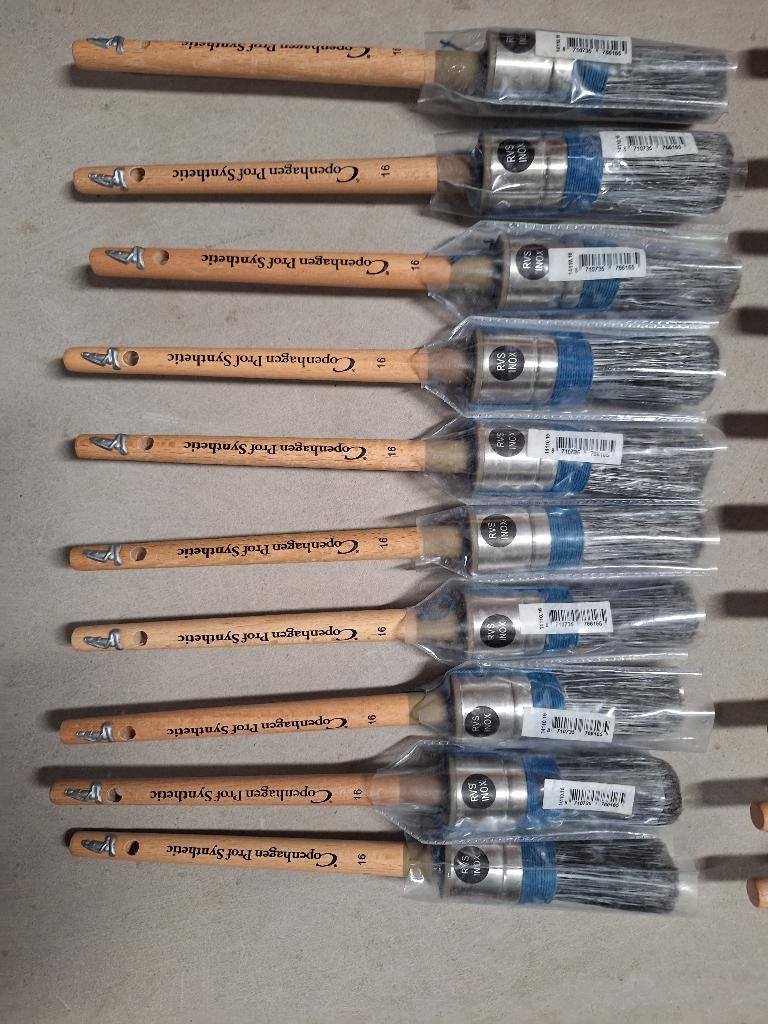 20x copenhagen prof synthetic rvs kwasten. Synthetisch, Kwast, ,, Nieuw, Ophalen of Verzenden