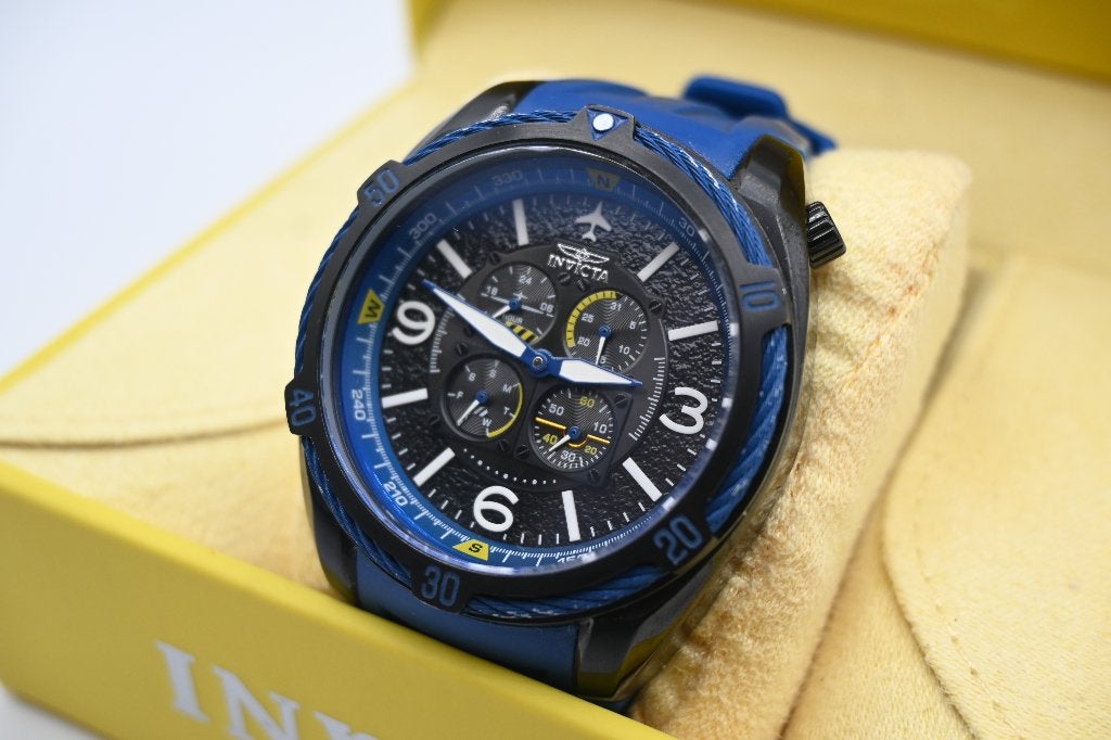 Invicta Aviator 28077 Quartz Horloge - Nette gebruikte staat, 1 Invicta Way, Hollywood, FL 33021, USA, Gebruikt, Blauw, Invicta