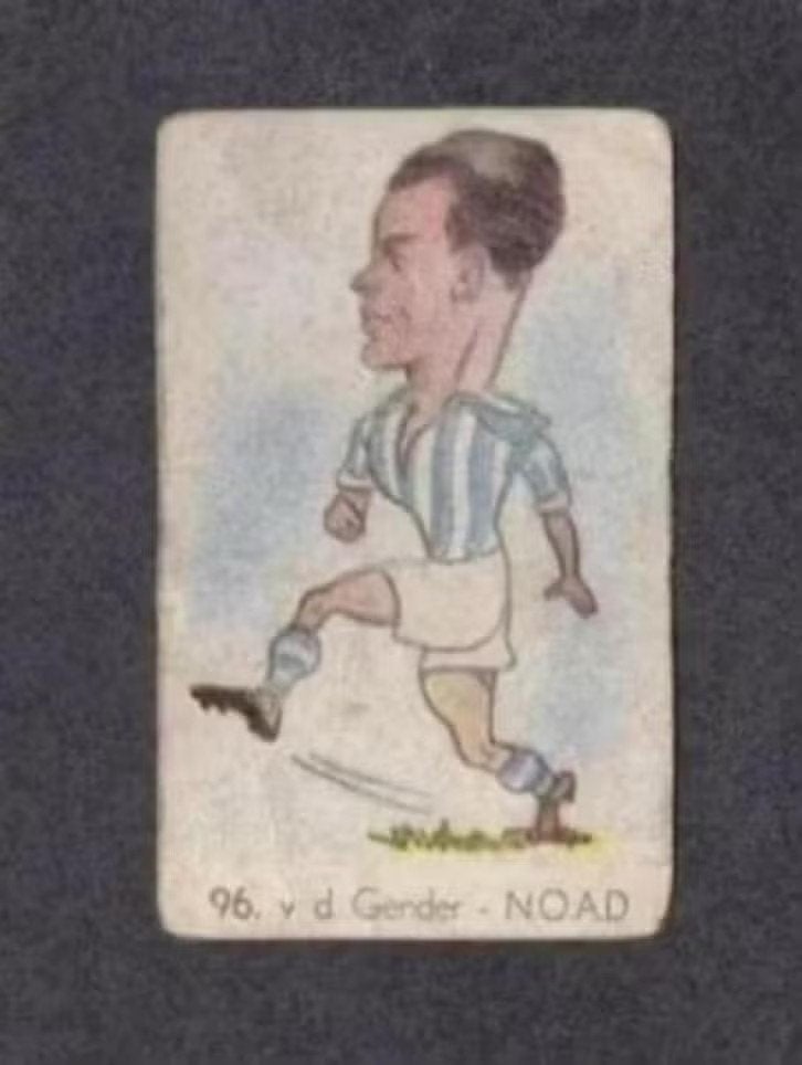 Voetbalplaatje Van der Gender NOAD Tilburg 1949., Verzamelen, Ophalen of Verzenden, Zo goed als nieuw