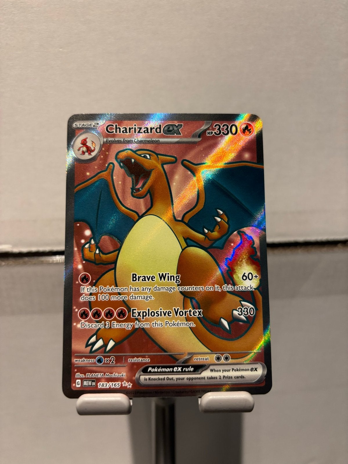 Pokémon Charizard ex 183/165 151 Full Art Engels, Verzenden, Nieuw, Losse kaart
