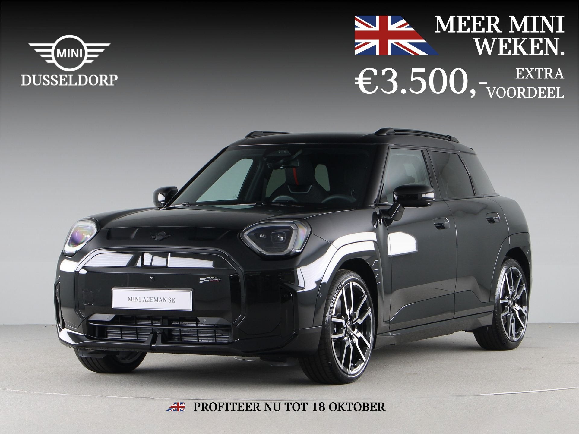 MINI Aceman SE John Cooper Works Pakket XL PRIVATE LEASE EUR, Zwart, Zwart, Aceman, Nieuw