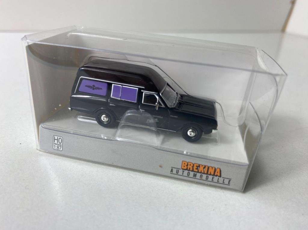 1:87 Opel Rekord “HEARSE”/begrafenisauto-in OVP, Ophalen of Verzenden, Nieuw, Auto, Brekina