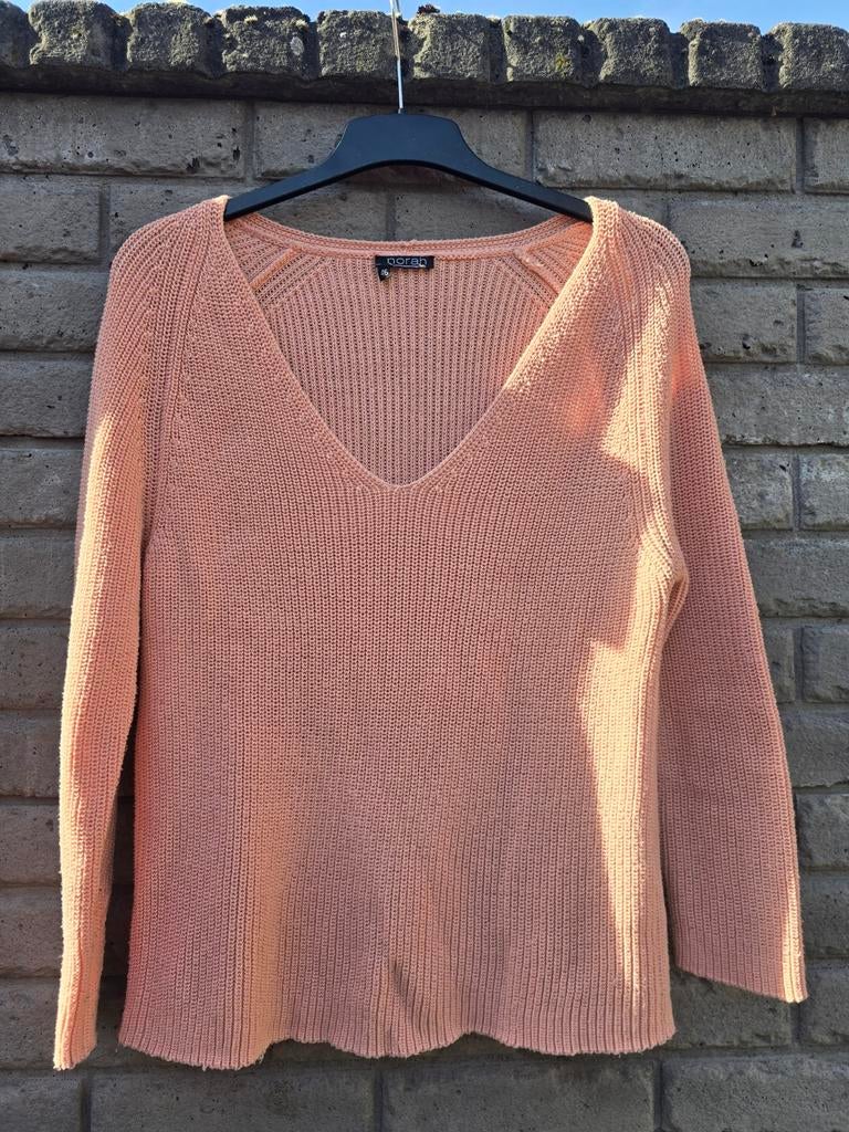Zalmkleurige trui Norah maat 46, Ophalen of Verzenden
