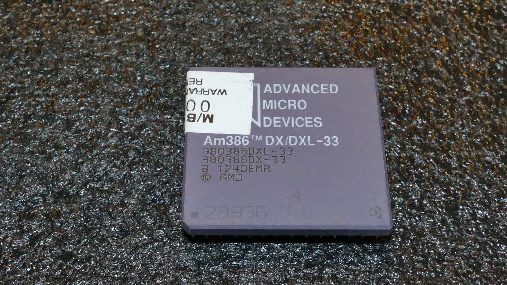 AMD Am386 DX‑33 CPU – werkend, zeldzame 386‑processor, Ophalen of Verzenden
