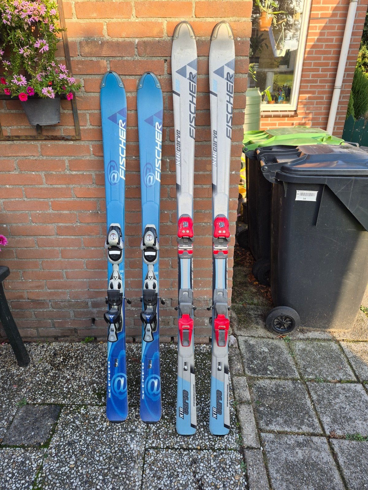 2 paar Fischer carve skies 150 cm en 168 cm, 160 tot 180 cm, Ophalen of Verzenden, Carve, Skiën