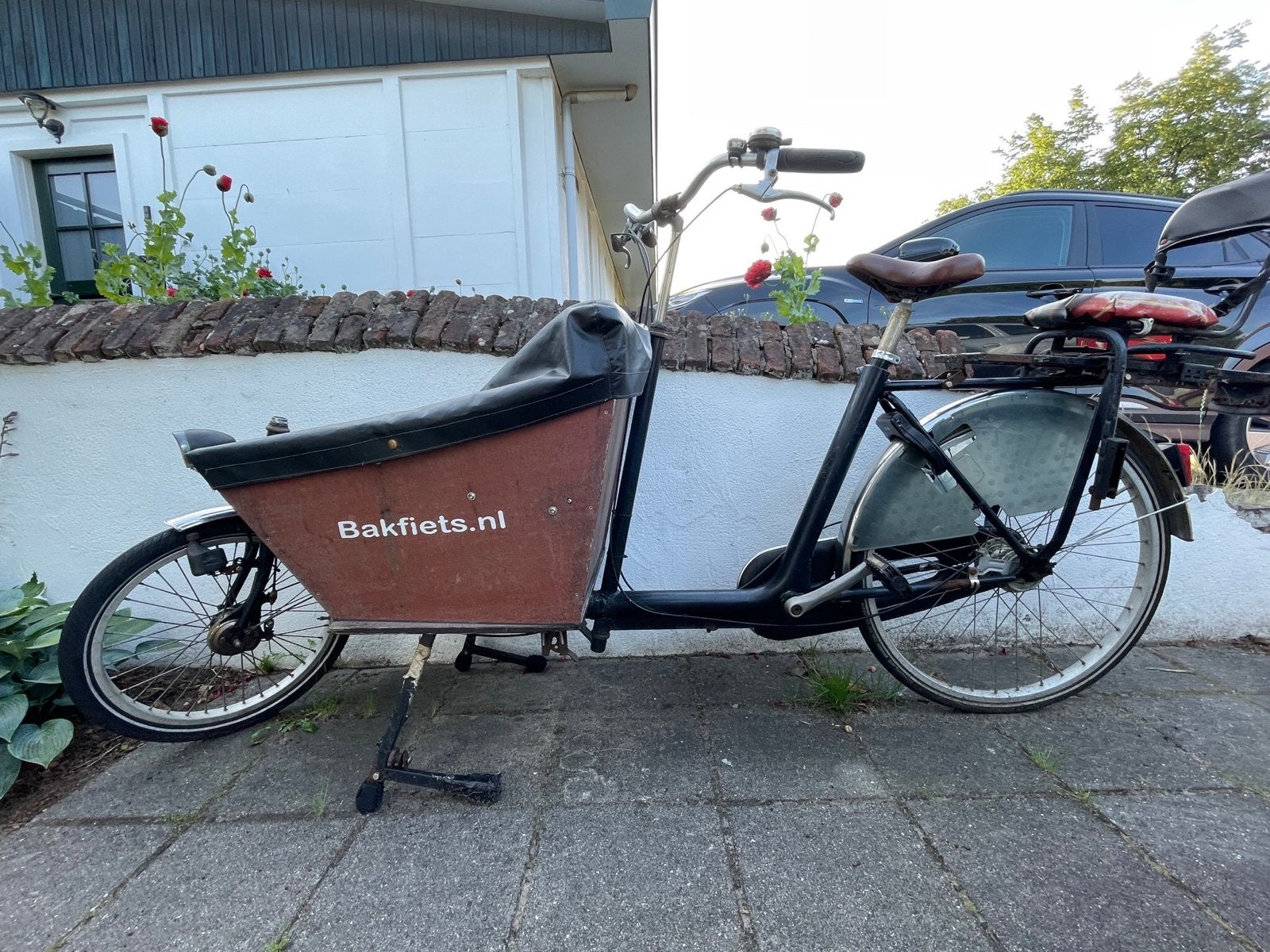 Bakfiets - opknapper - nieuwe bak, Gebruikt, Huif, 2 kinderen, Trommelrem