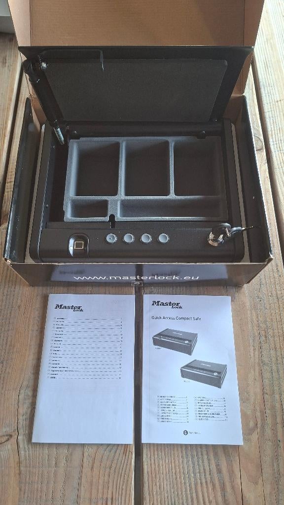 Masterlock MLD08EB digitale compacte Safe kluis vingerafdruk, ,, Nieuw, Ophalen of Verzenden, ,