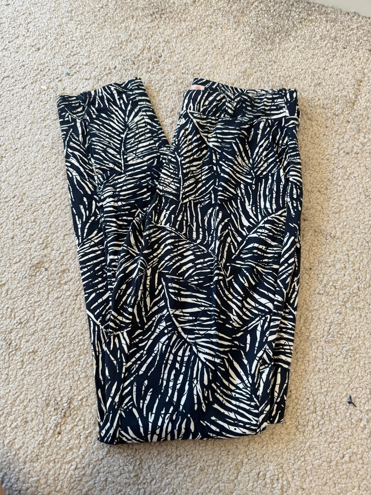 Studio Anneloes broek met bladprint - Maat XS, Blauw, Ophalen of Verzenden, Maat 34 (XS) of kleiner, Lang