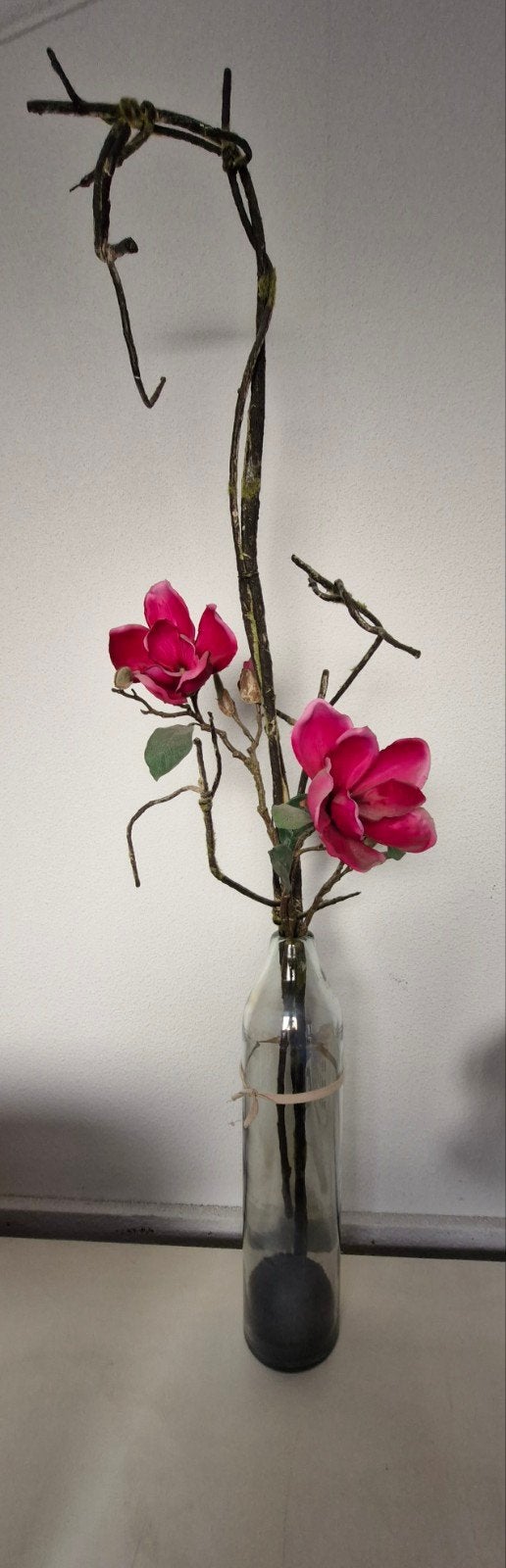 Vaas met kunstbloem, Ophalen of Verzenden, Zo goed als nieuw