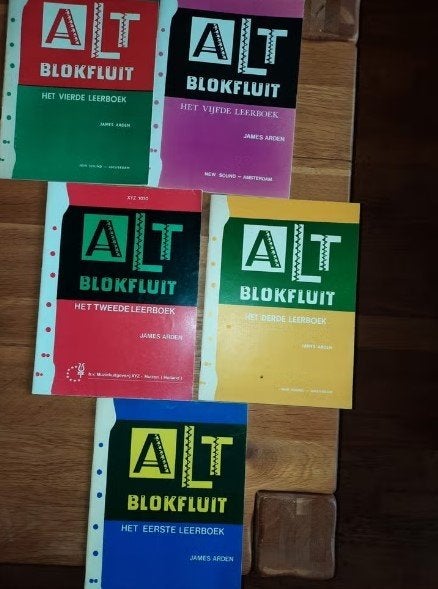 altblokfluit James Arden - leerboeken 1t/m 5- alt blokfluit, Gebruikt, Les of Cursus, Populair, Overige instrumenten