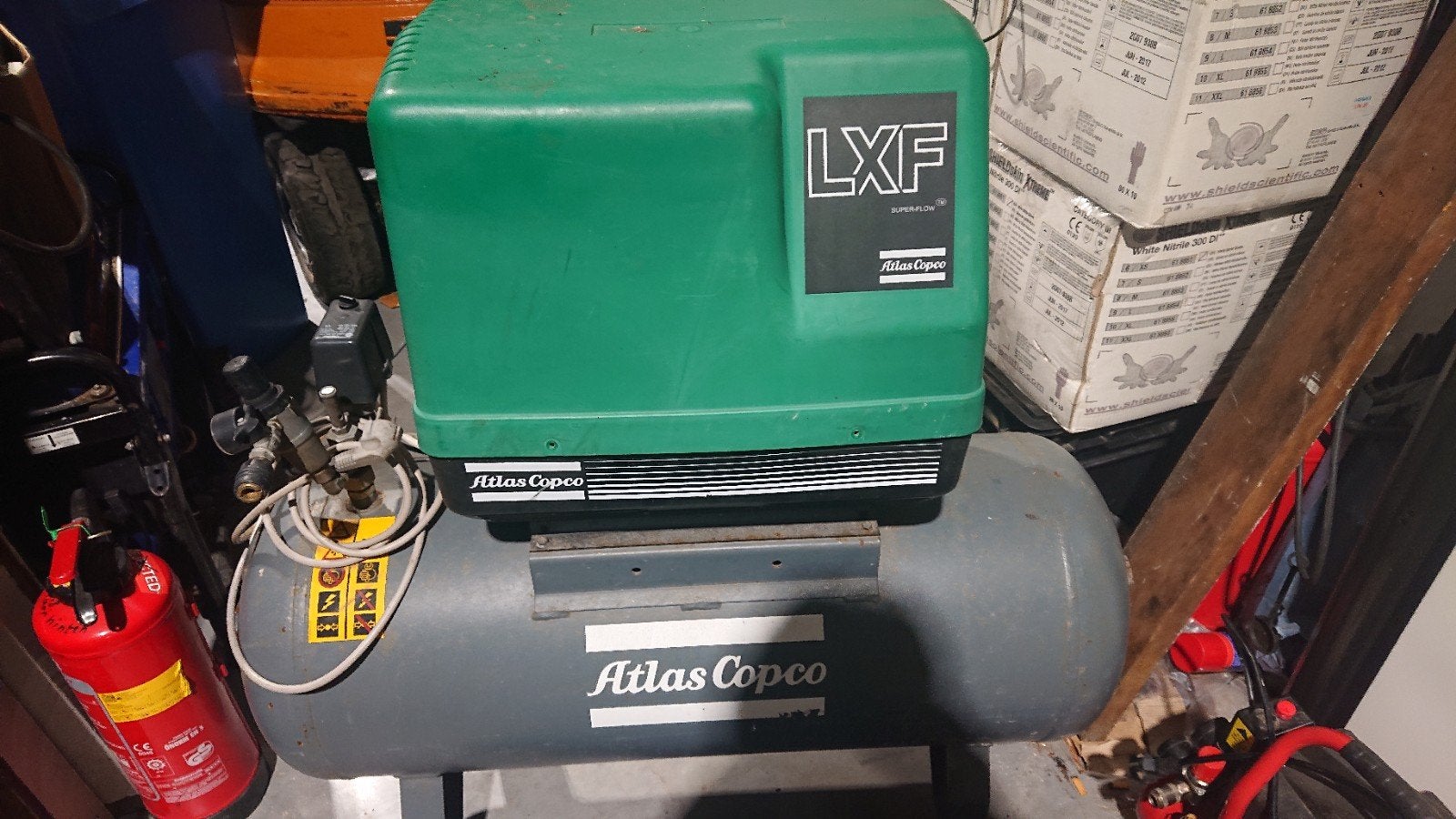 Atlas Copco LXF stille olievrije compressor, Ophalen, Gebruikt, Olievrij, 10 bar of meer