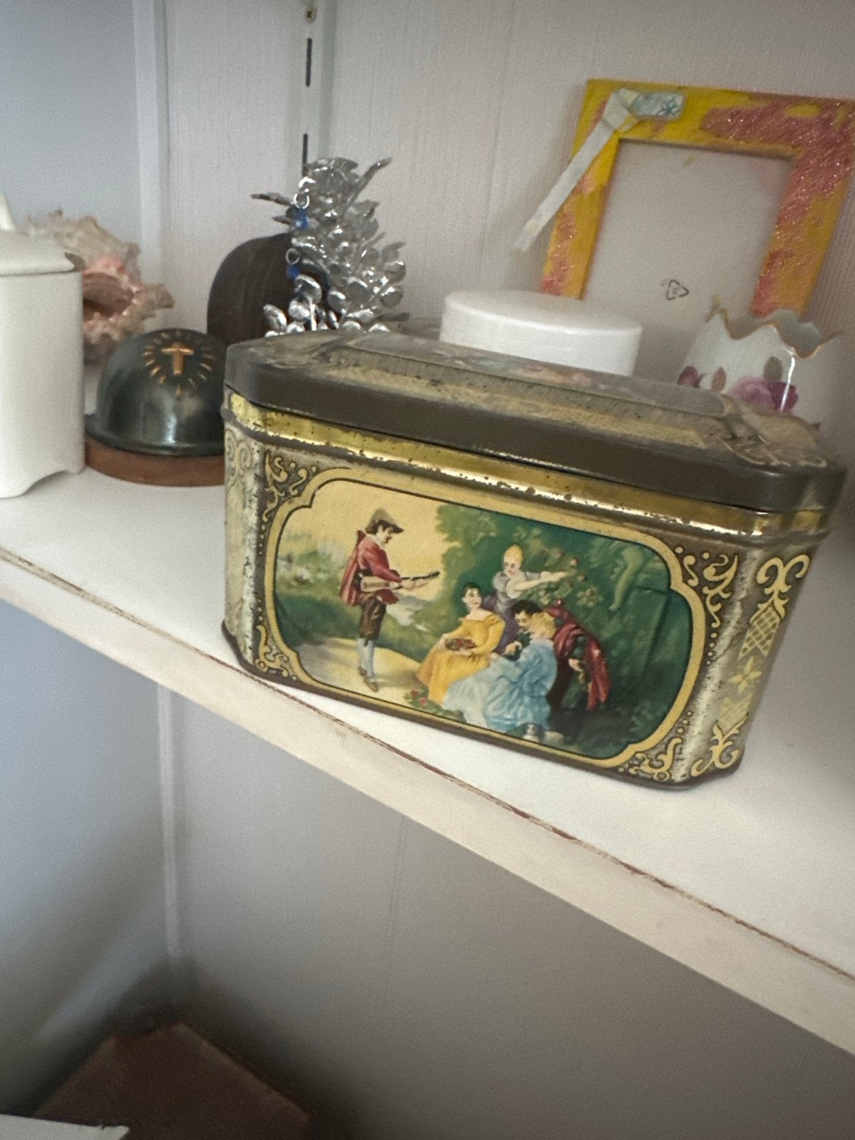 Vintage De Gruyter Goudmerk Thee Opberg Blikje, Ophalen