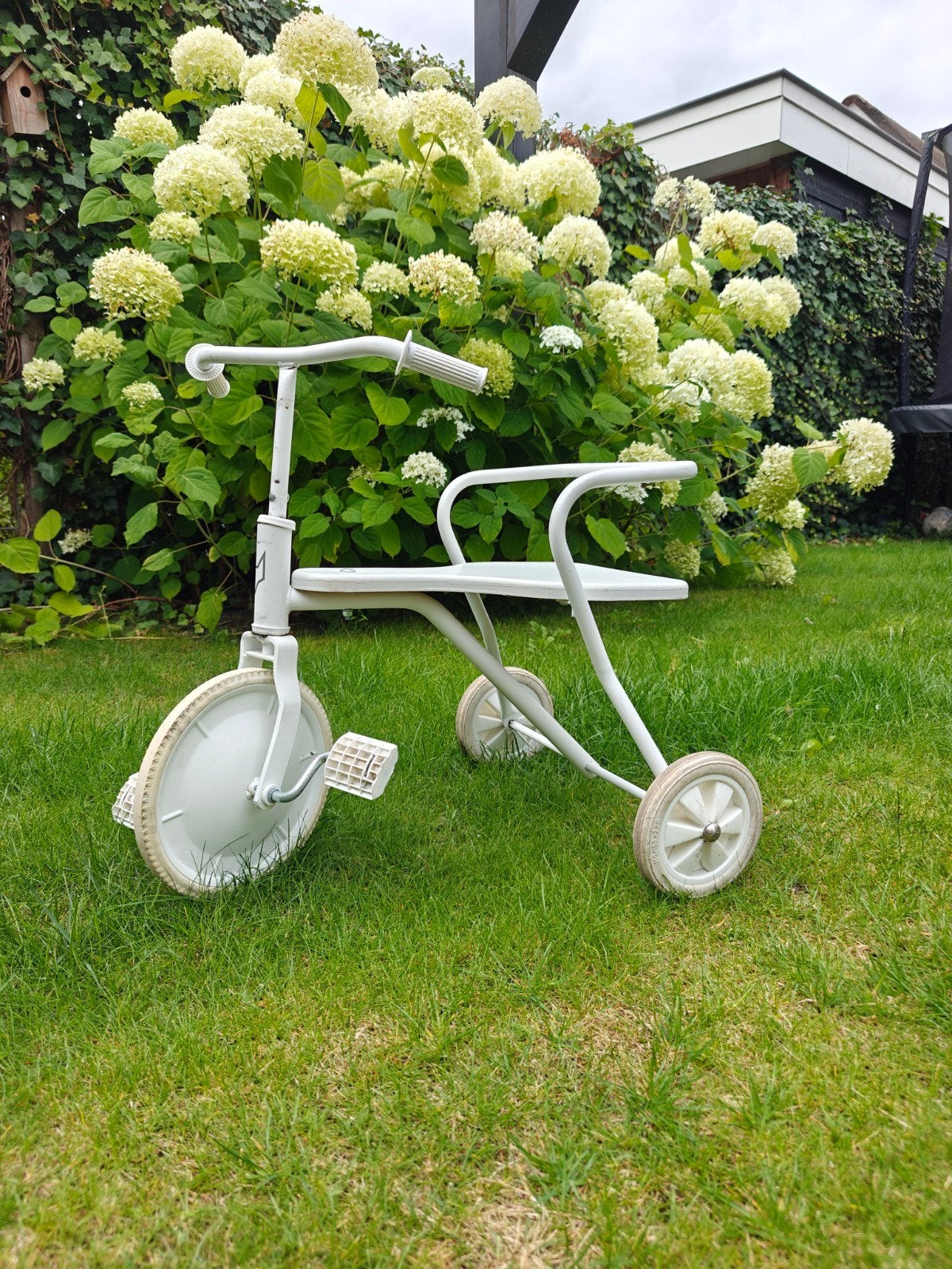 Vintage kinder driewieler - Wit, Ophalen, Gebruikt, Onbekend