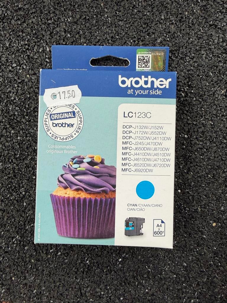 Brother LC123C originele inktcartridge - Cyaan, Ophalen of Verzenden, Nieuw, Cartridge