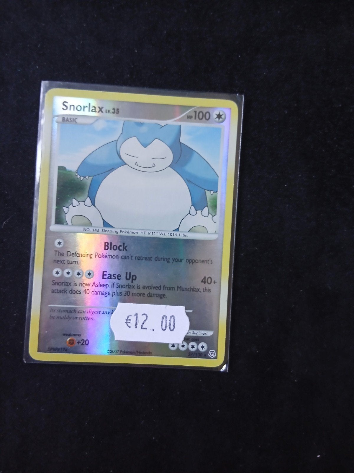 Pokemon Kaart Snorlax - Ophalen in Haarlem/Assendelft, Ophalen, Gebruikt, Losse kaart, Foil