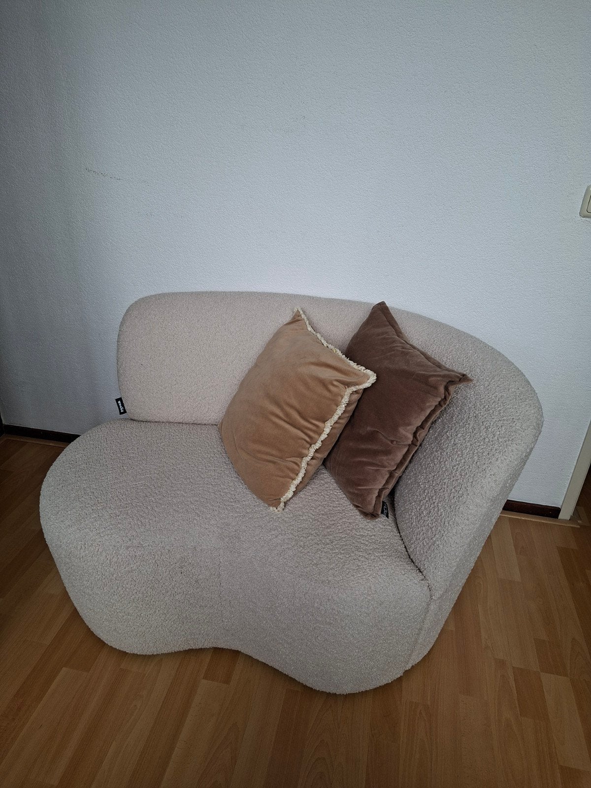 Woood fauteuil creme Karwei, Ophalen, Modern, Scandinavisch, 75 tot 100 cm, Zo goed als nieuw