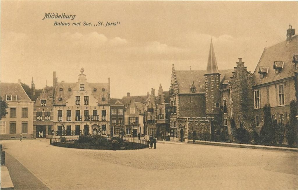 701-017-001 Middelburg Balans met Soc St Joris, Ophalen of Verzenden, Voor 1920, Zeeland