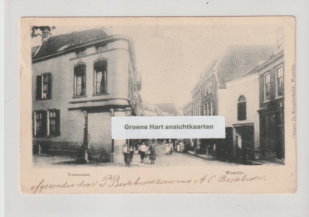 Woerden - Voorstraat 1902 * 260605-03, Ophalen of Verzenden, Voor 1920, Gelopen, Utrecht
