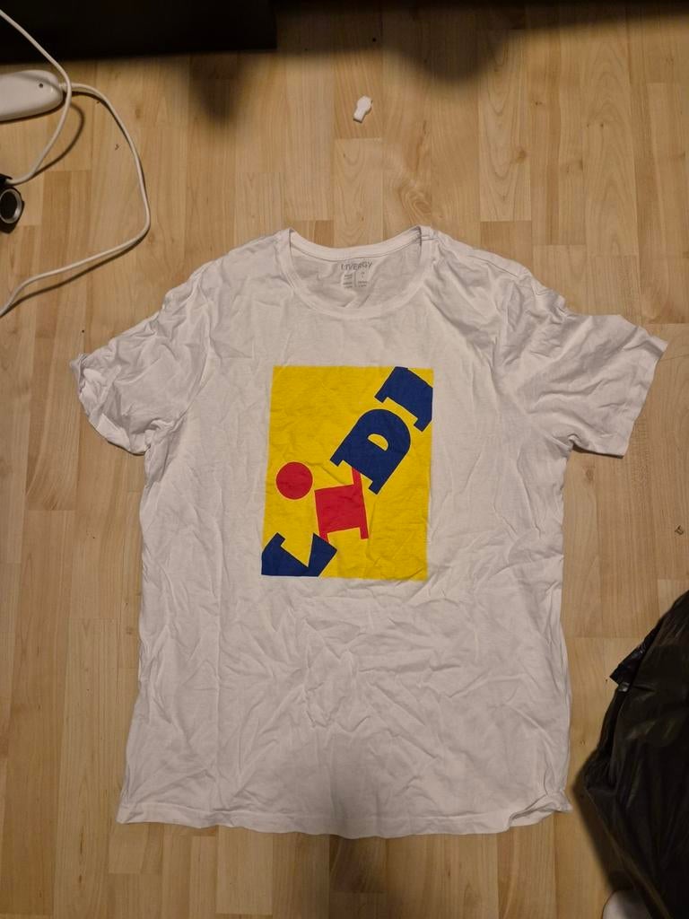Merchandise shirt Lidl maat L, Kleding | Heren, Maat 52/54 (L), Wit, Lidl, Nieuw