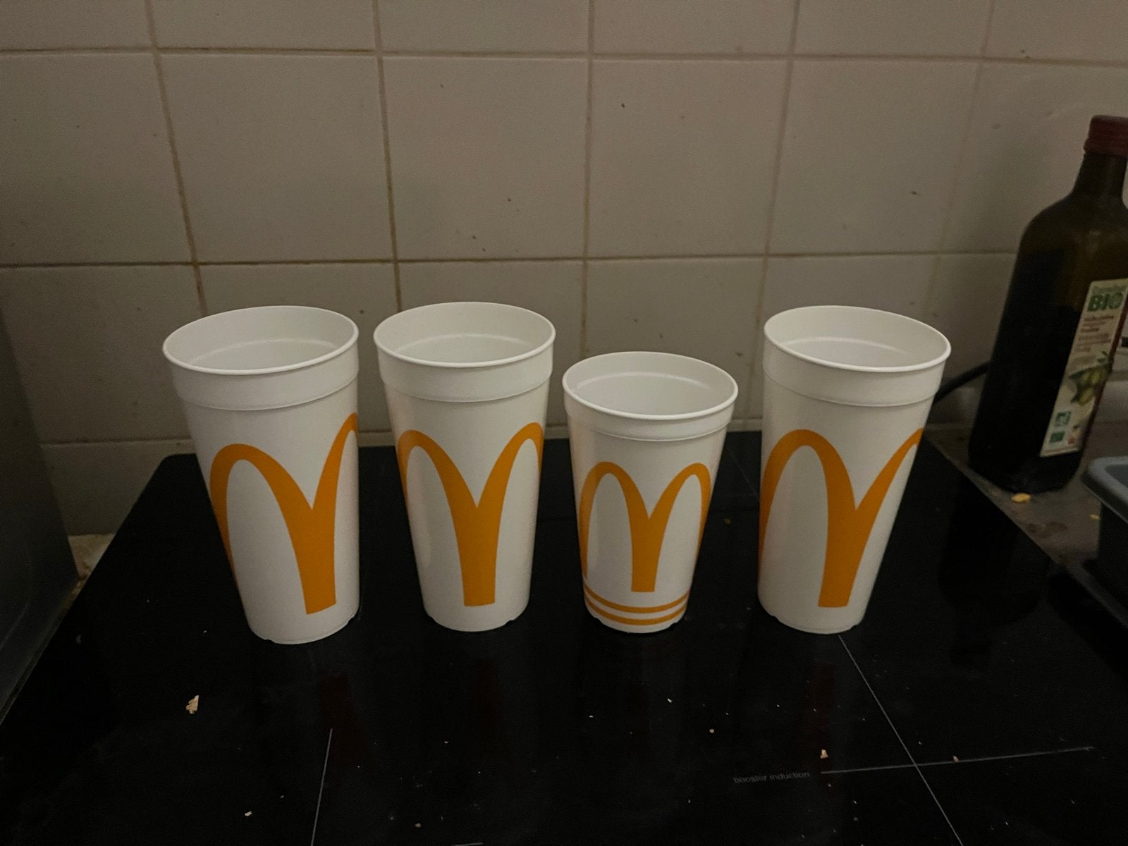 4 McDonald's bekers - Diverse maten, Ophalen of Verzenden, Gebruikt