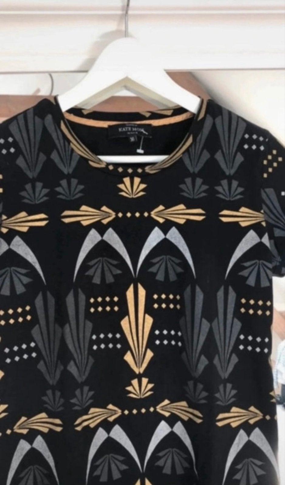 Kate Moss x Nikkie Plessen T-shirt met Art Deco print, Zwart, Nieuw, Ophalen of Verzenden, Korte mouw