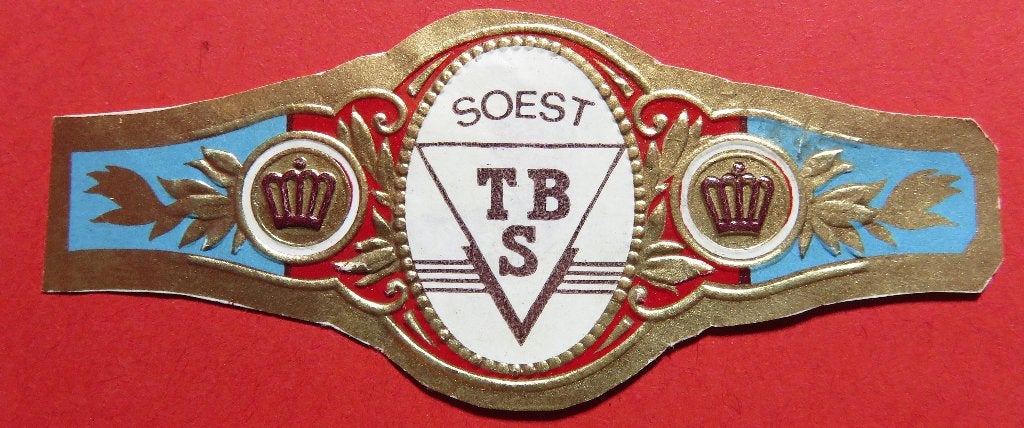 Sigarenbandje Reclamebandje TBS Soest, Verzamelen, Verzenden, Gebruikt, Sigarenbandjes