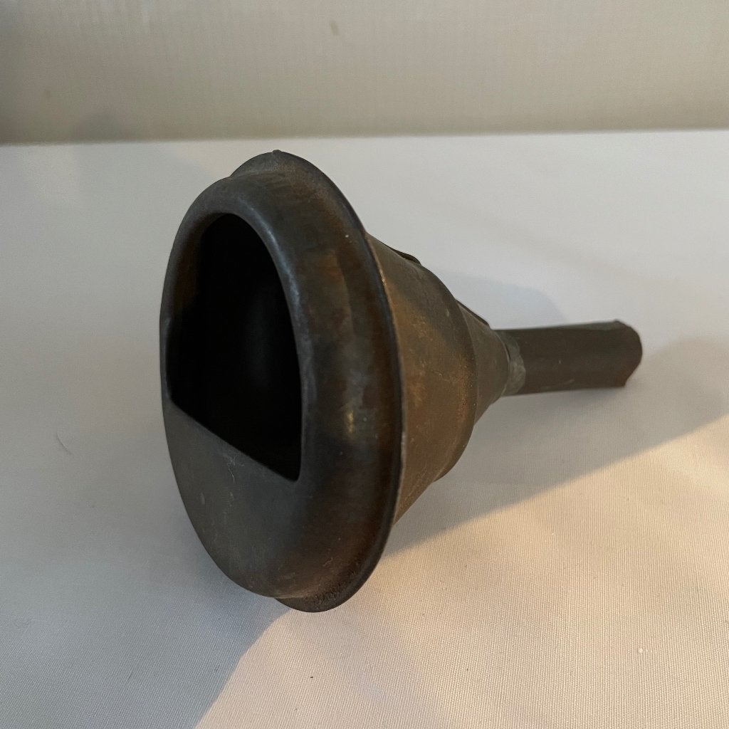 Vintage metalen olie trechter met zeef, Antiek en Kunst, Ophalen of Verzenden