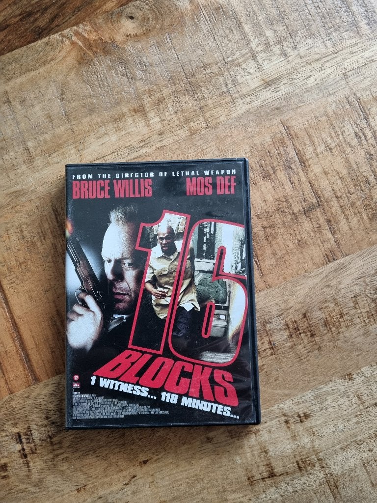 16 Blocks DVD - Actiethriller met Bruce Willis, Engels, Nederlands, Actiethriller, Ophalen of Verzenden