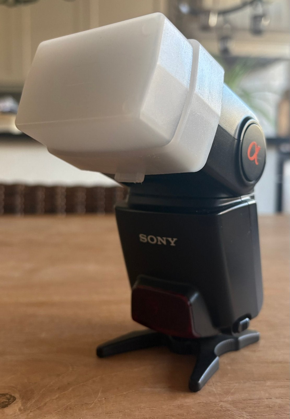 Sony draadloze flitser HVL-F42AM, Ophalen of Verzenden, Gebruikt, Overige merken, Kantelbaar