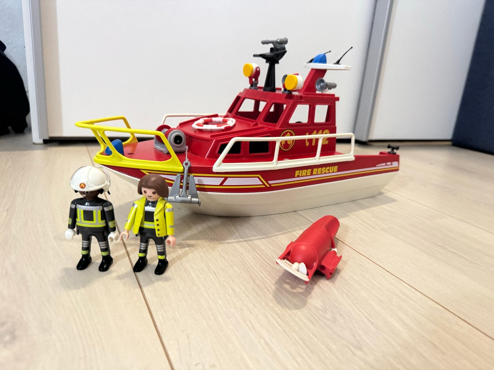 Playmobil Brandweerboot met motor - Echt varen!, Ophalen of Verzenden, Gebruikt, Jongen of Meisje